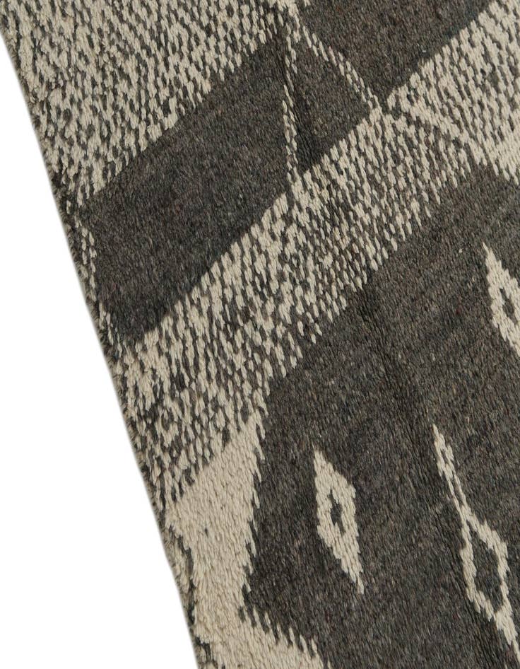 Detail image of  6' 3 x 12' 5  Hand Knotted Moroccan Wool Runner Rug