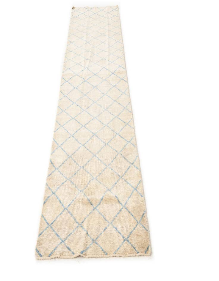 Detail image of  2' 7 x 9' 8  Hand Knotted Moroccan Wool Runner Rug