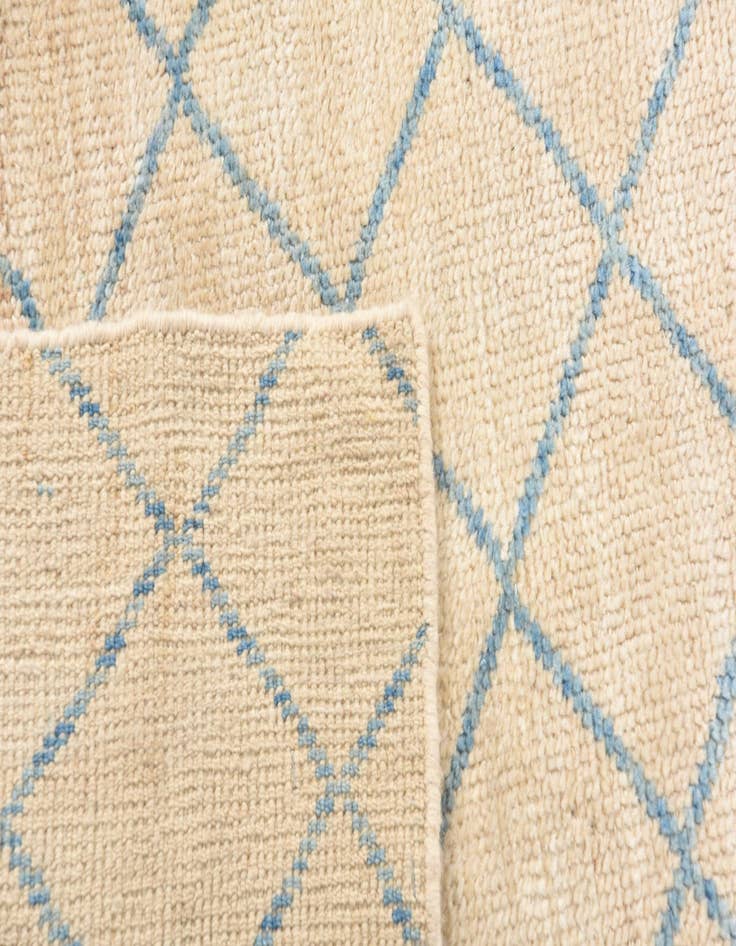 Detail image of  2' 7 x 9' 8  Hand Knotted Moroccan Wool Runner Rug