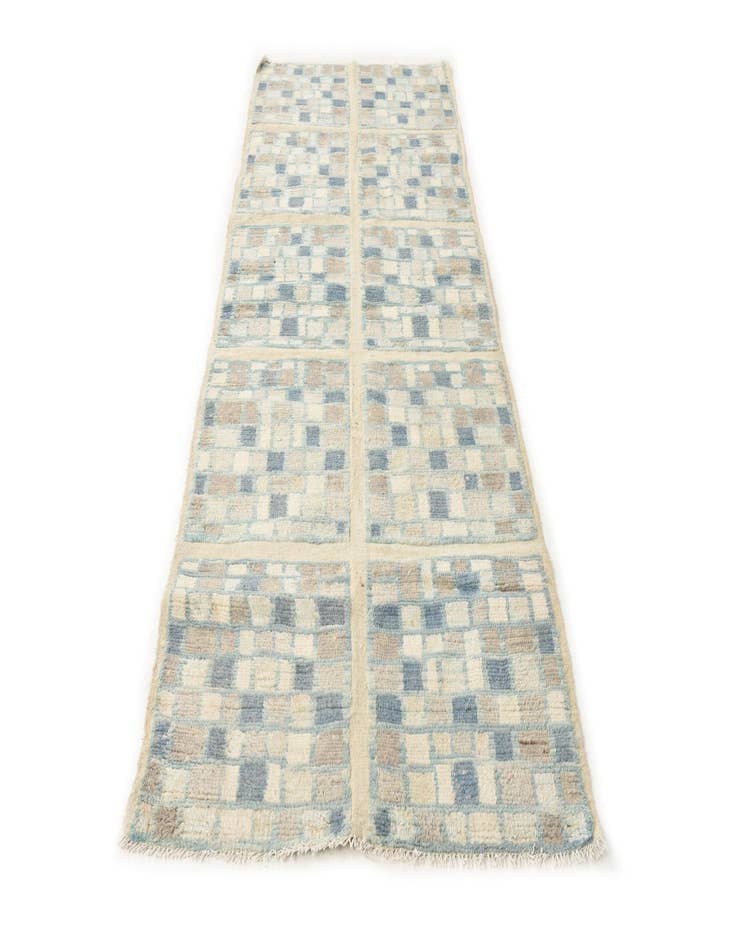 Detail image of  3' 9 x 9' 6  Hand Knotted Moroccan Wool Runner Rug