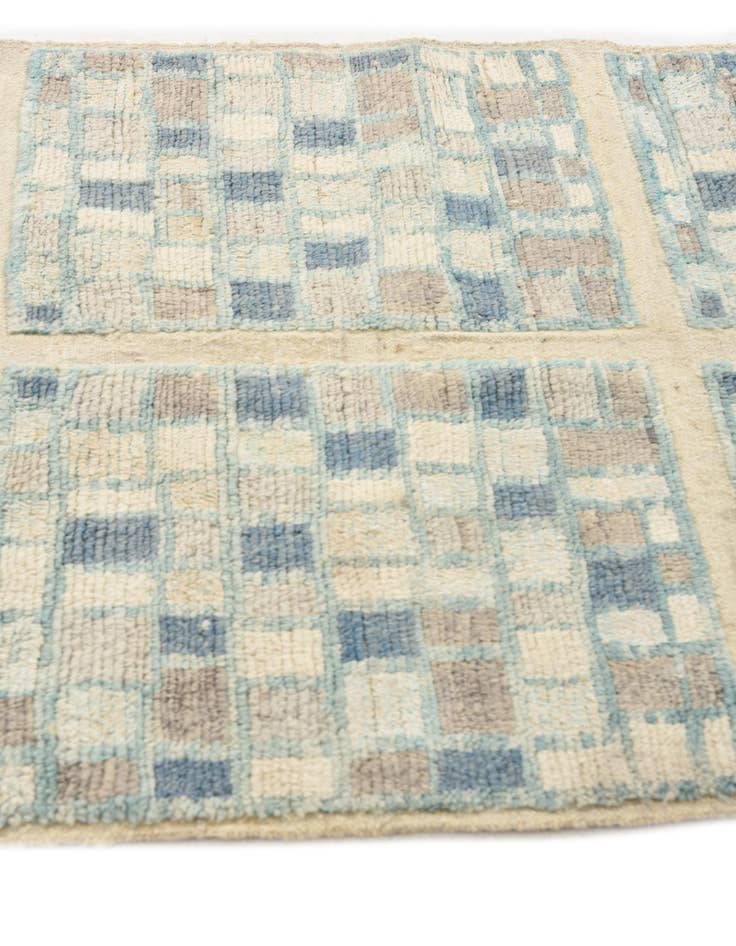 Detail image of  3' 9 x 9' 6  Hand Knotted Moroccan Wool Runner Rug