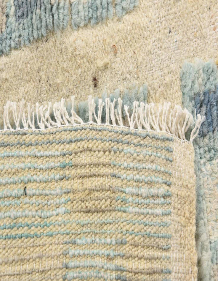 Detail image of  3' 9 x 9' 6  Hand Knotted Moroccan Wool Runner Rug