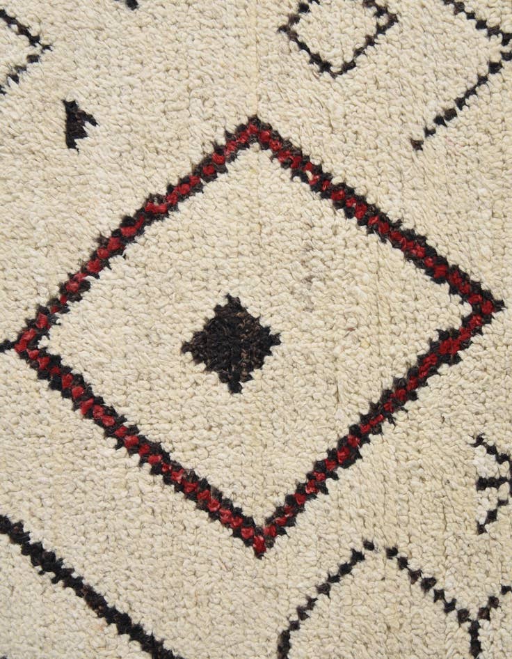 Detail image of  4' 2 x 12'  Hand Knotted Moroccan Wool Runner Rug