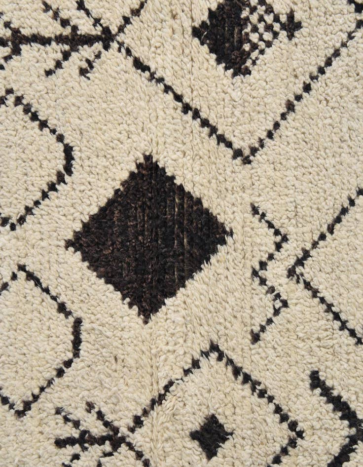 Detail image of  4' 2 x 12'  Hand Knotted Moroccan Wool Runner Rug