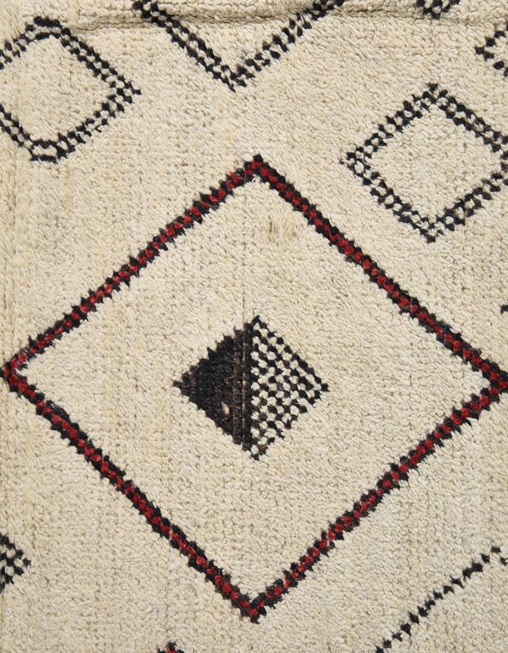 Detail image of  4' 2 x 12'  Hand Knotted Moroccan Wool Runner Rug