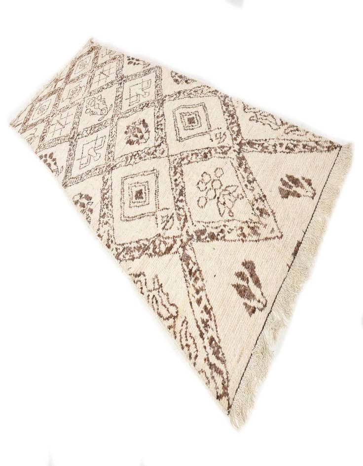 Detail image of  4' 11 x 13' 7  Hand Knotted Moroccan Wool Runner Rug