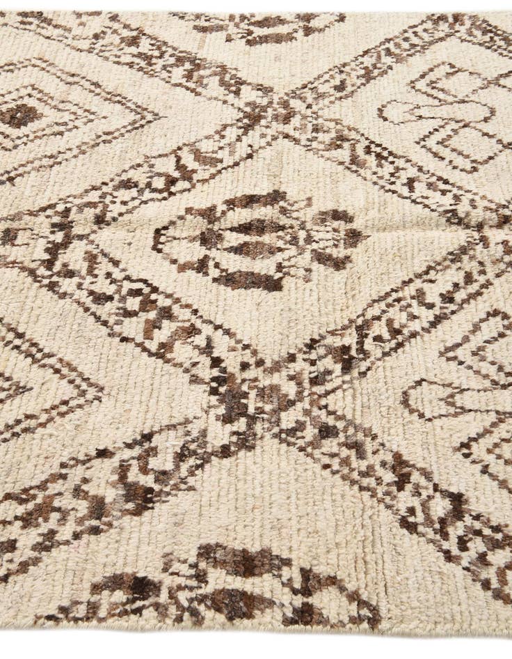 Detail image of  4' 11 x 13' 7  Hand Knotted Moroccan Wool Runner Rug