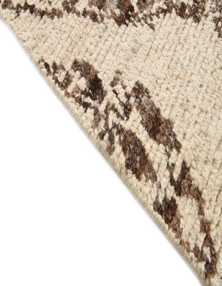 Detail image of  4' 11 x 13' 7  Hand Knotted Moroccan Wool Runner Rug