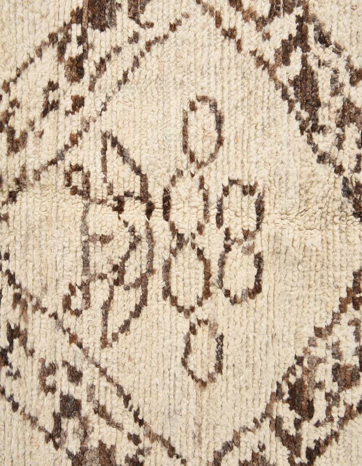 Detail image of  4' 11 x 13' 7  Hand Knotted Moroccan Wool Runner Rug