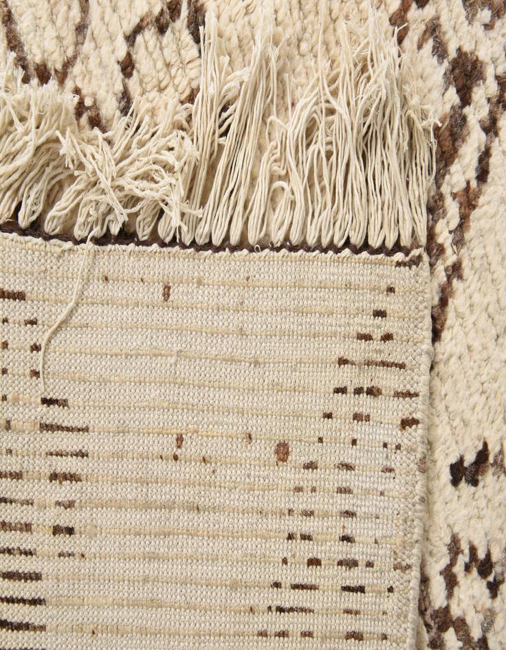 Detail image of  4' 11 x 13' 7  Hand Knotted Moroccan Wool Runner Rug