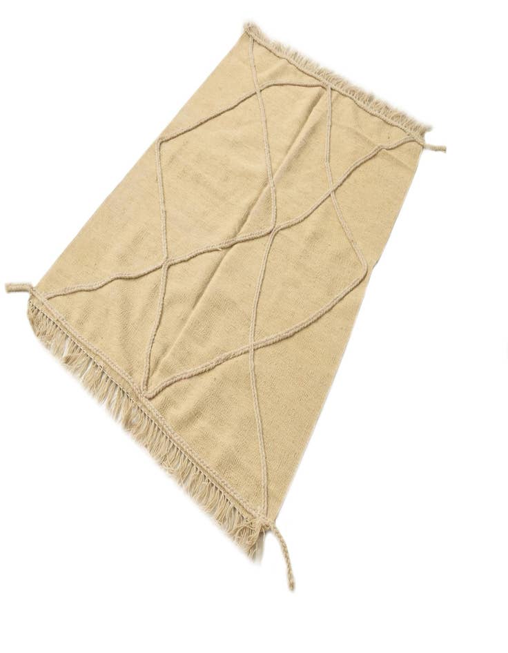 Detail image of  2' 4 x 4' 11  Hand Knotted Moroccan Wool Runner Rug