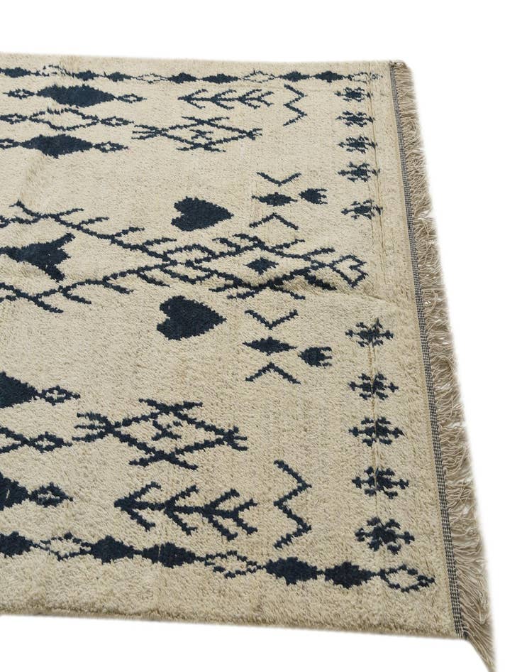 Detail image of  5' x 12' 8  Hand Knotted Moroccan Wool Runner Rug