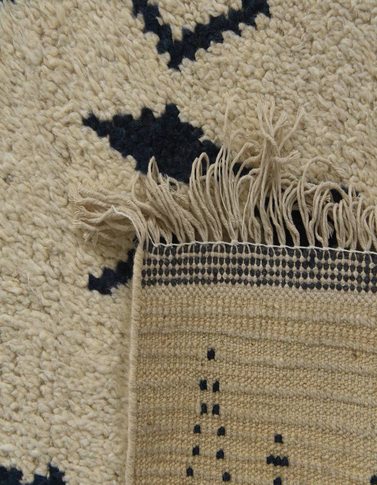 Detail image of  5' x 12' 8  Hand Knotted Moroccan Wool Runner Rug