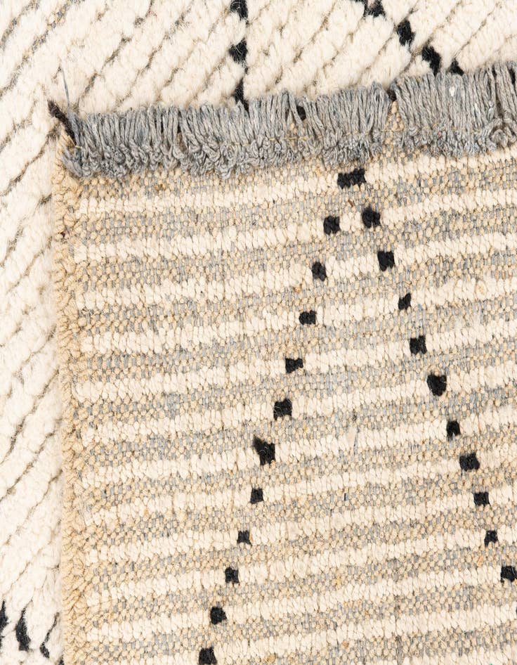 Detail image of  2' 4 x 8' 5  Hand Knotted Moroccan Wool Runner Rug