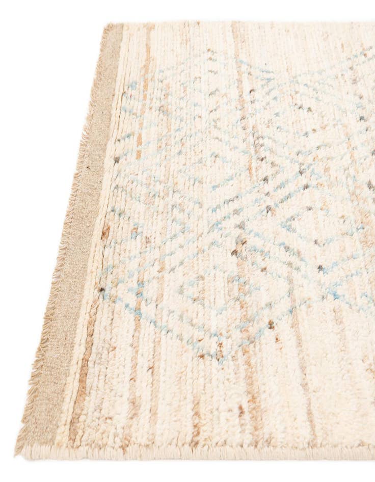 Detail image of  3' 1 x 16'  Hand Knotted Moroccan Wool Runner Rug
