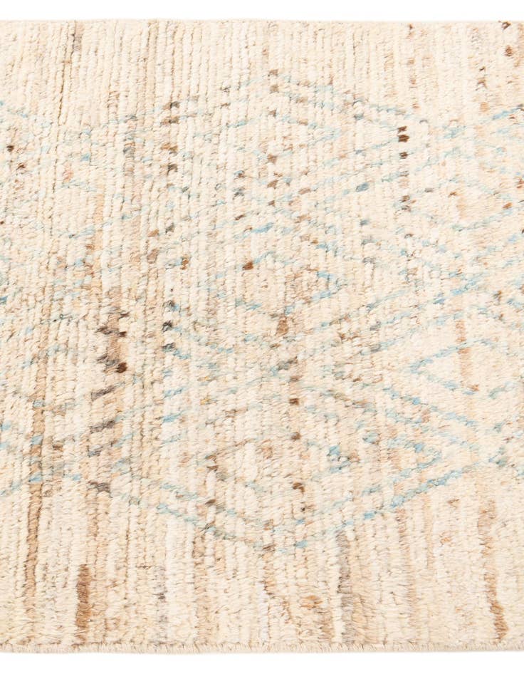 Detail image of  3' 1 x 16'  Hand Knotted Moroccan Wool Runner Rug