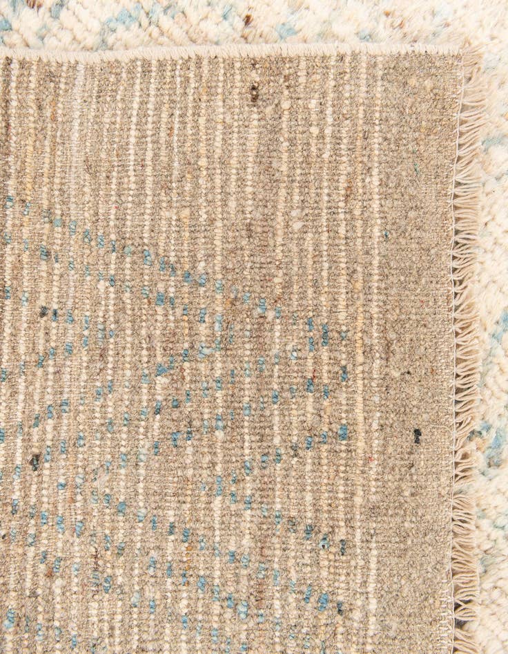 Detail image of  3' 1 x 16'  Hand Knotted Moroccan Wool Runner Rug