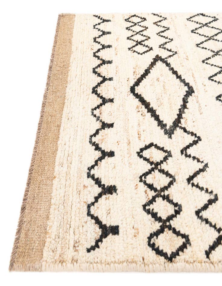 Detail image of  3' 2 x 16' 4  Hand Knotted Moroccan Wool Runner Rug