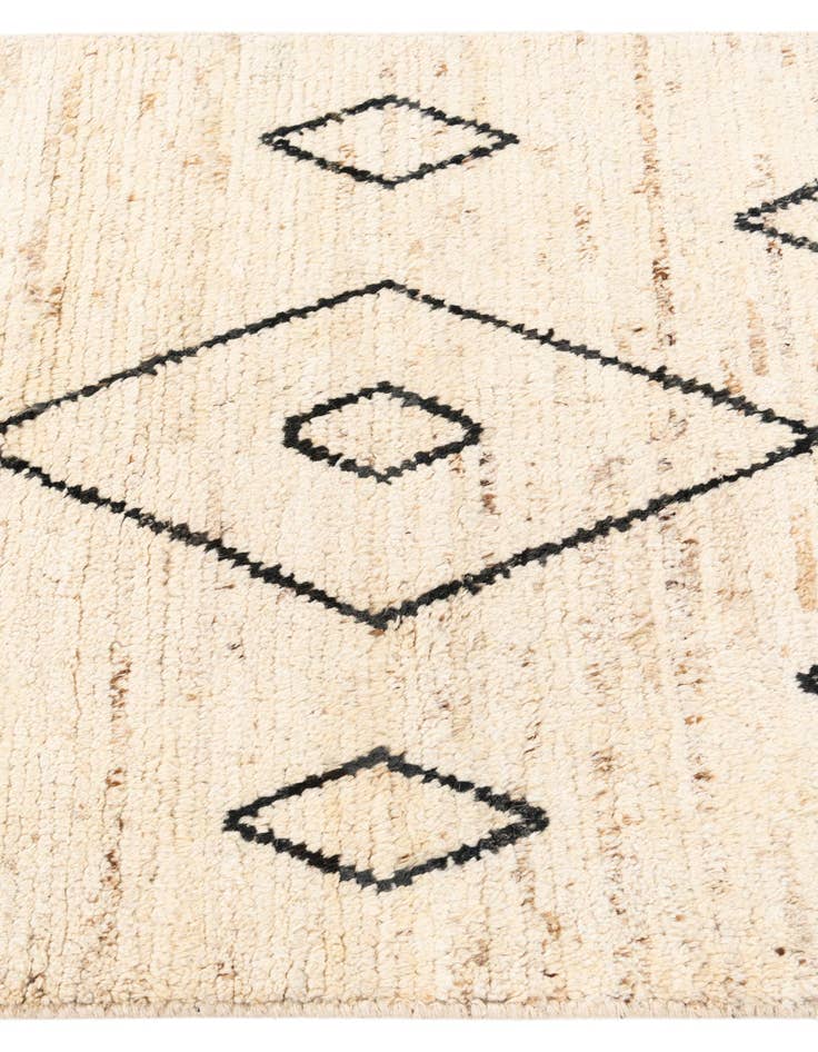 Detail image of  3' 2 x 16' 4  Hand Knotted Moroccan Wool Runner Rug