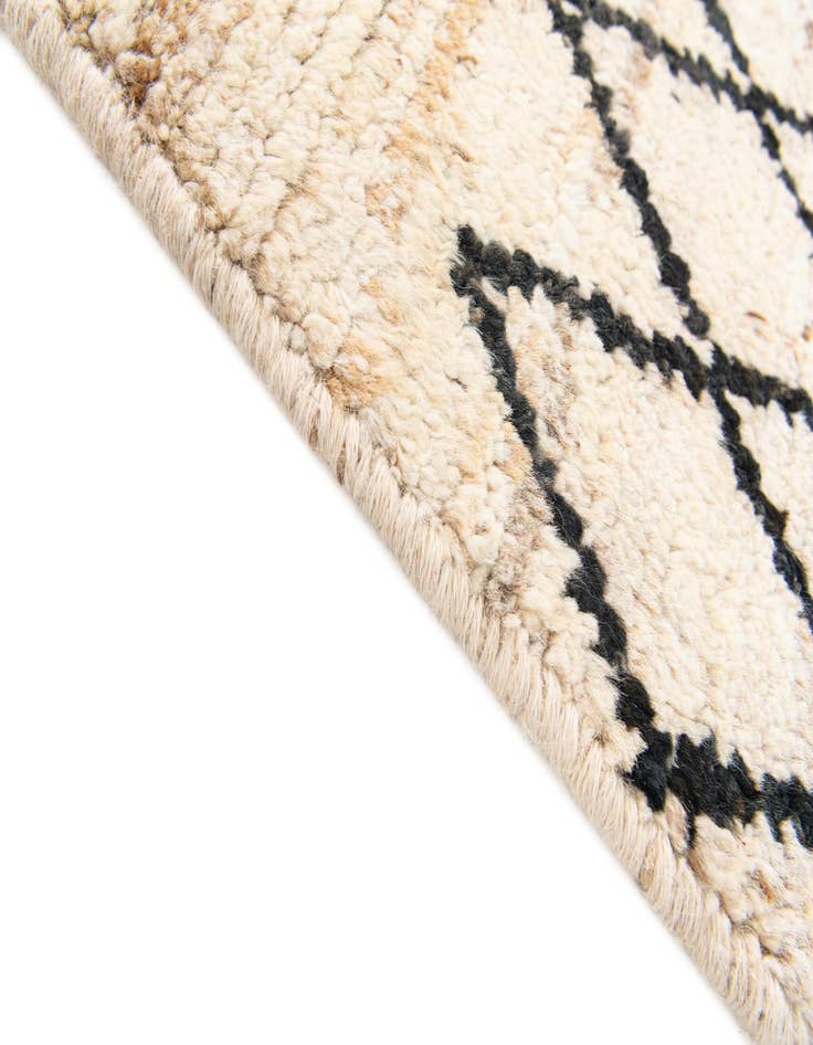 Detail image of  3' 2 x 16' 4  Hand Knotted Moroccan Wool Runner Rug