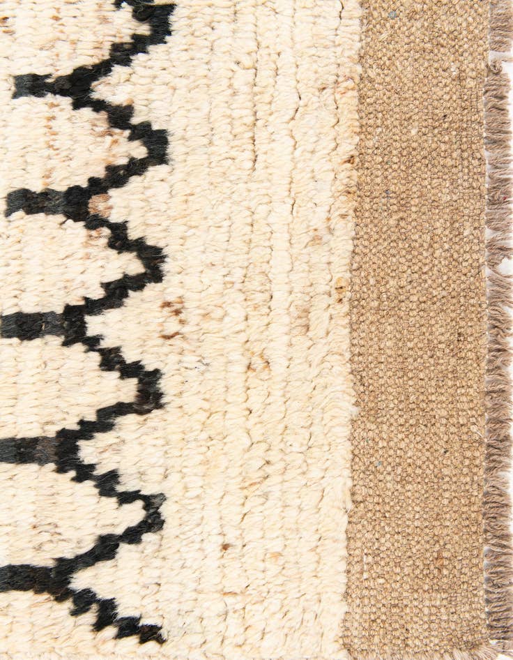 Detail image of  3' 2 x 16' 4  Hand Knotted Moroccan Wool Runner Rug