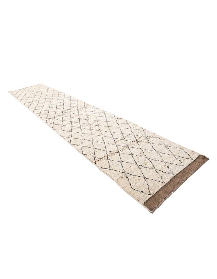 Detail image of  3' 2 x 15' 10  Hand Knotted Moroccan Wool Runner Rug