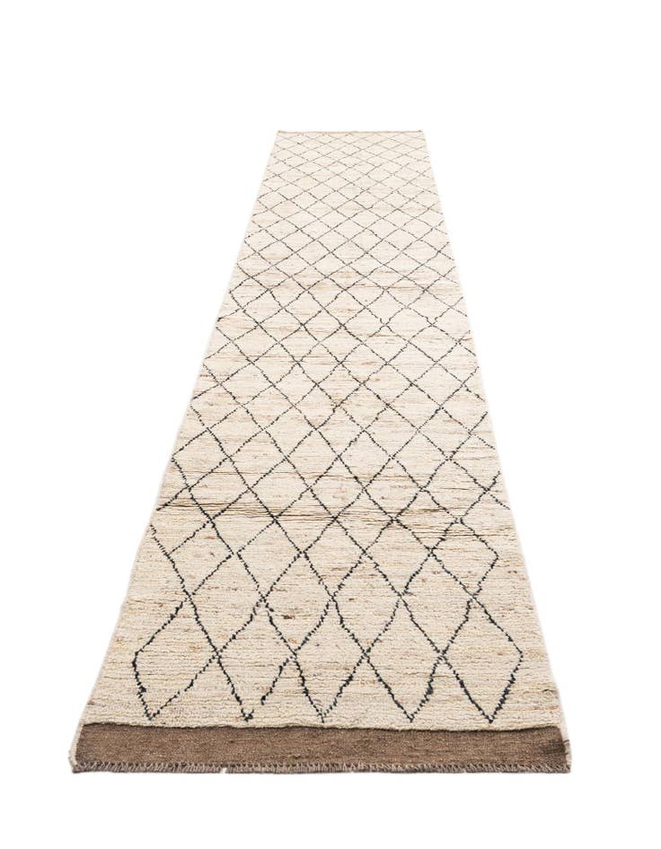 Detail image of  3' 2 x 15' 10  Hand Knotted Moroccan Wool Runner Rug