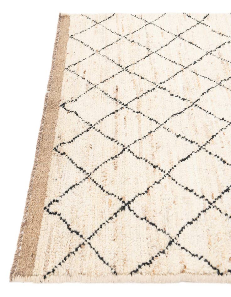 Detail image of  3' 2 x 15' 10  Hand Knotted Moroccan Wool Runner Rug