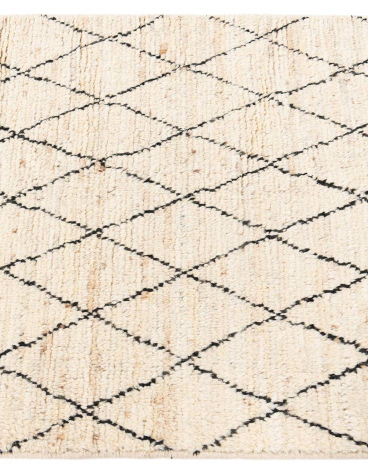 Detail image of  3' 2 x 15' 10  Hand Knotted Moroccan Wool Runner Rug