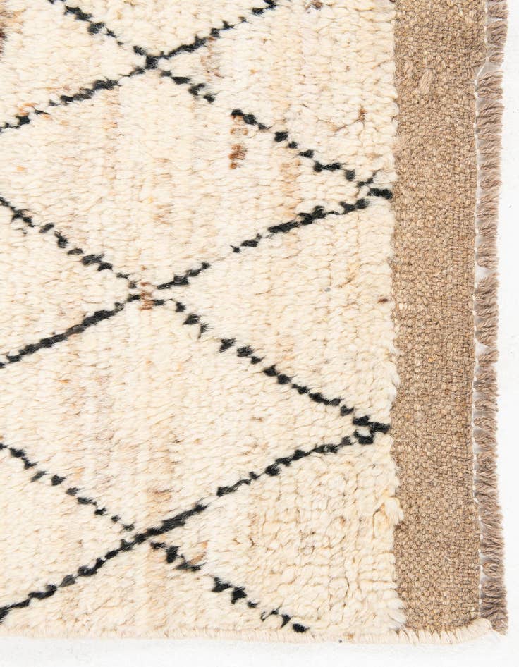 Detail image of  3' 2 x 15' 10  Hand Knotted Moroccan Wool Runner Rug