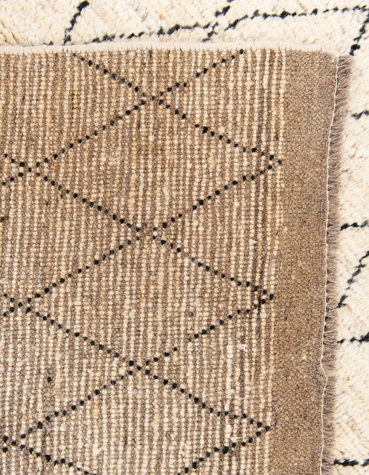Detail image of  3' 2 x 15' 10  Hand Knotted Moroccan Wool Runner Rug