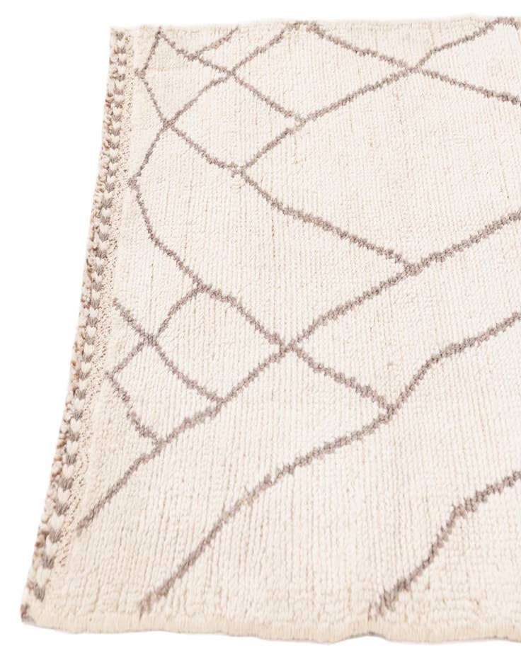 Detail image of  2' 8 x 12'  Hand Knotted Moroccan Wool Runner Rug