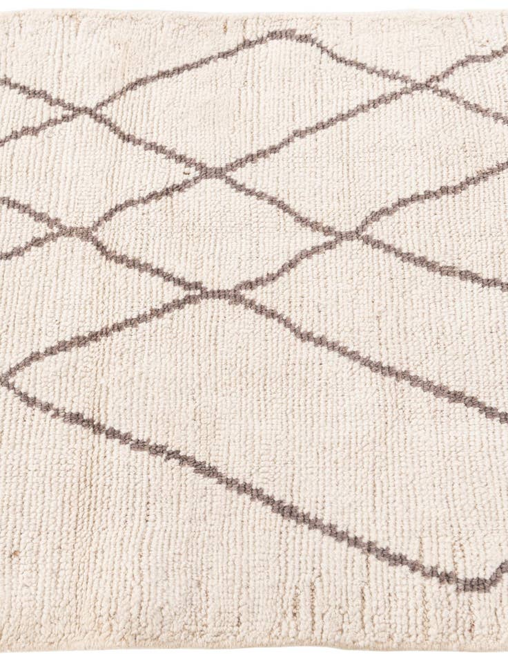 Detail image of  2' 8 x 12'  Hand Knotted Moroccan Wool Runner Rug