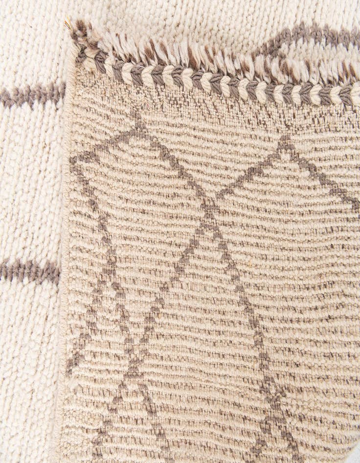 Detail image of  2' 8 x 12'  Hand Knotted Moroccan Wool Runner Rug