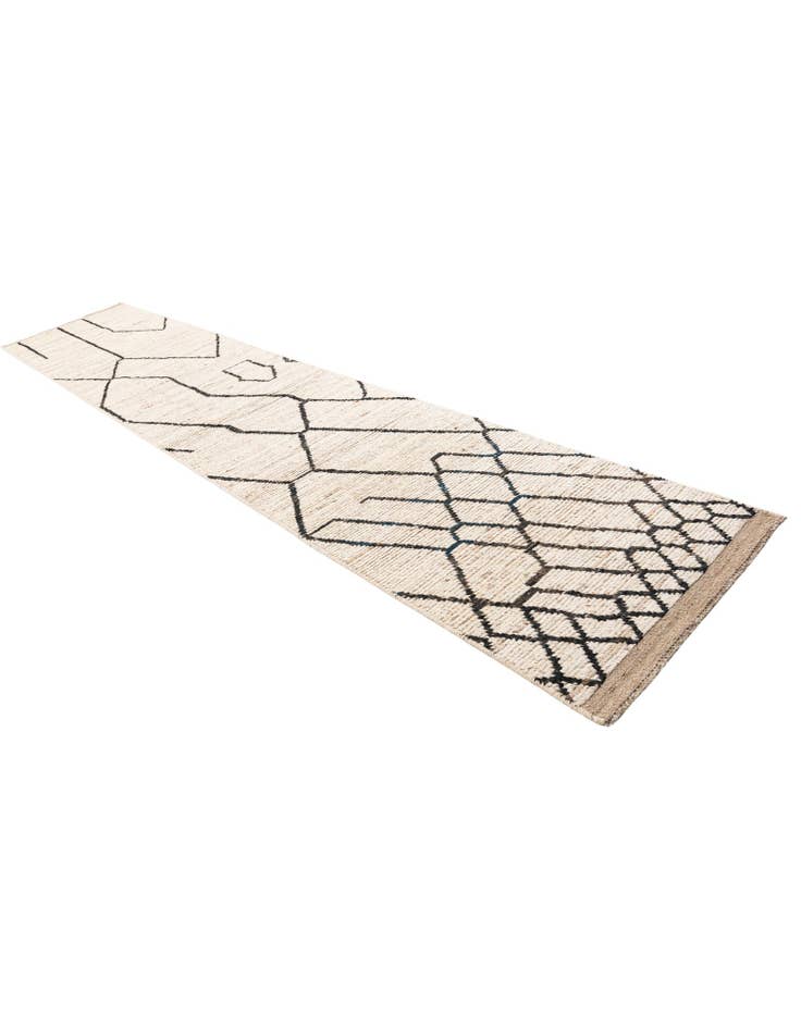 Detail image of  2' x 15' 3  Hand Knotted Moroccan Wool Runner Rug