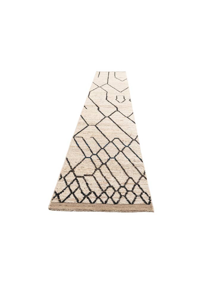 Detail image of  2' x 15' 3  Hand Knotted Moroccan Wool Runner Rug