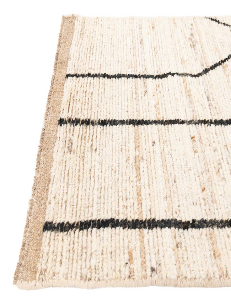 Detail image of  2' x 15' 3  Hand Knotted Moroccan Wool Runner Rug