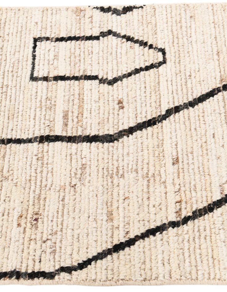 Detail image of  2' x 15' 3  Hand Knotted Moroccan Wool Runner Rug