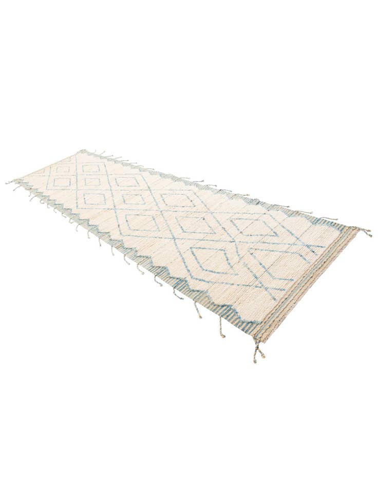 Detail image of  3' 7 x 13'  Hand Knotted Moroccan Wool Runner Rug