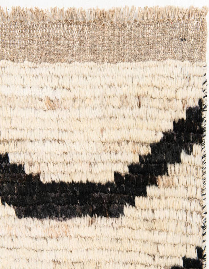 Detail image of  5' x 14'  Hand Knotted Moroccan Wool Runner Rug