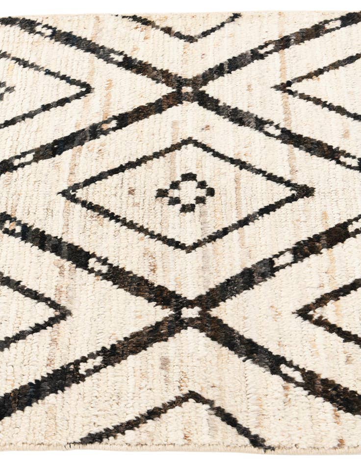 Detail image of  3' 5 x 12' 10  Hand Knotted Moroccan Wool Runner Rug