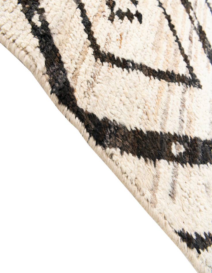 Detail image of  3' 5 x 12' 10  Hand Knotted Moroccan Wool Runner Rug