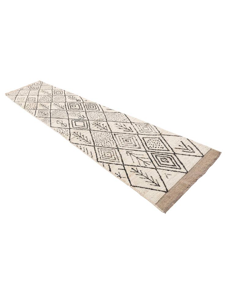 Detail image of  2' 9 x 13' 7  Hand Knotted Moroccan Wool Runner Rug