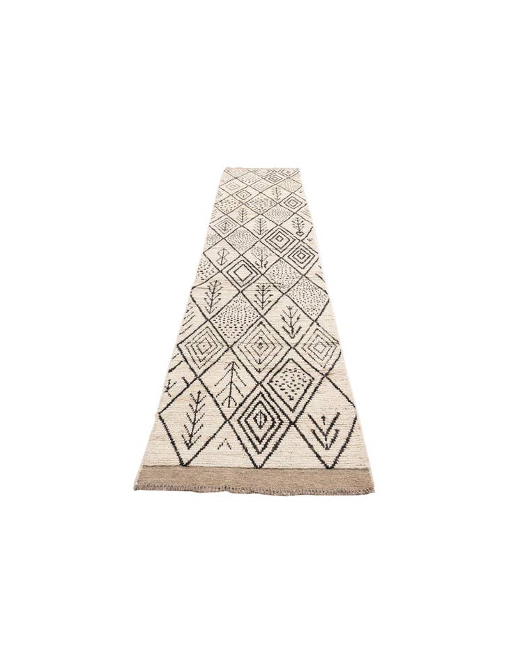 Detail image of  2' 9 x 13' 7  Hand Knotted Moroccan Wool Runner Rug