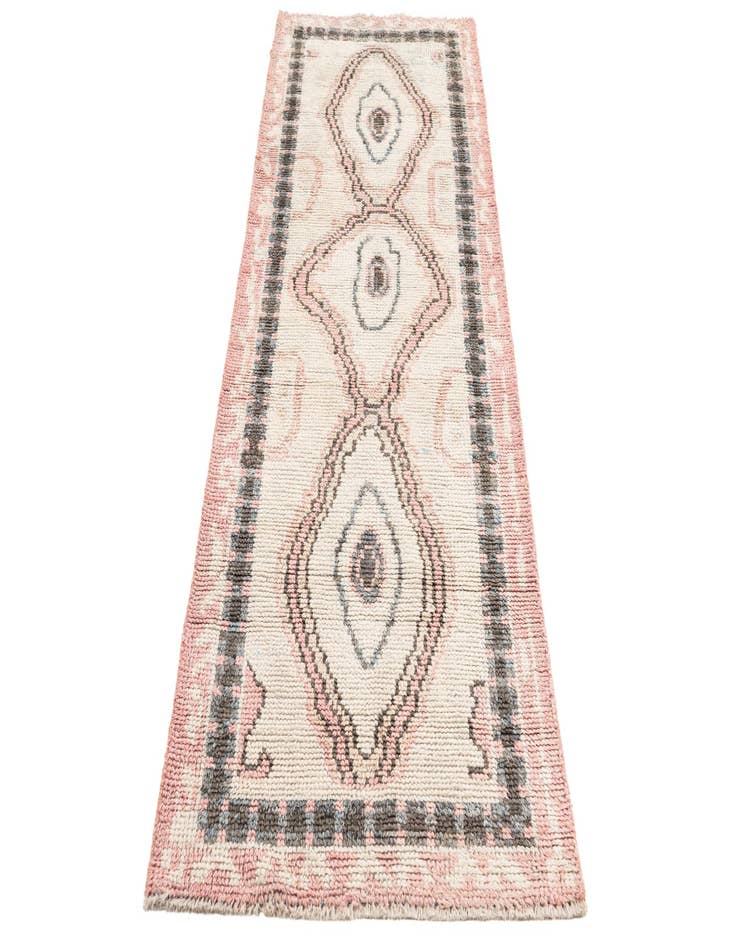 Detail image of  2' 9 x 8'  Hand Knotted Moroccan Wool Runner Rug