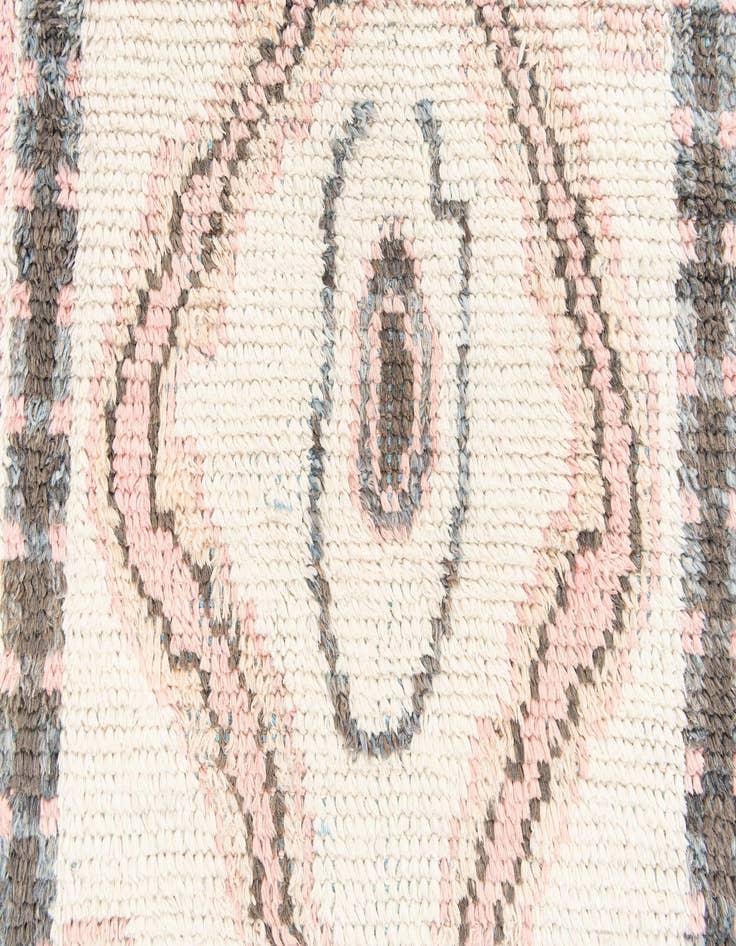 Detail image of  2' 9 x 8'  Hand Knotted Moroccan Wool Runner Rug