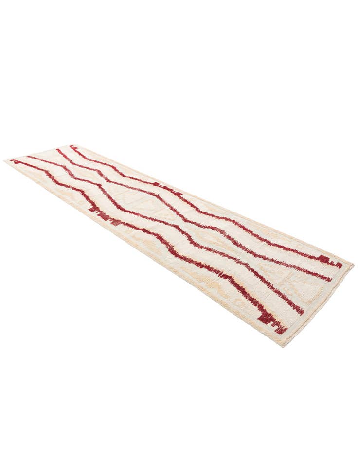 Detail image of  3' 3 x 12' 3  Hand Knotted Moroccan Wool Runner Rug