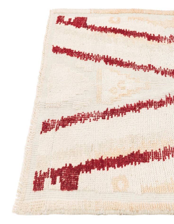 Detail image of  3' 3 x 12' 3  Hand Knotted Moroccan Wool Runner Rug
