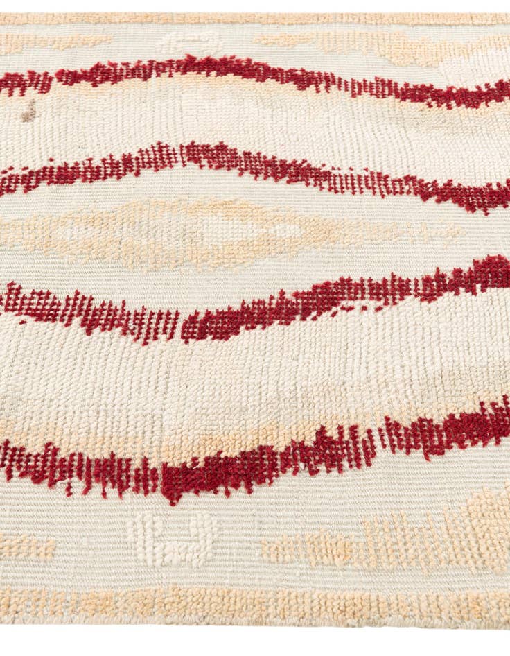 Detail image of  3' 3 x 12' 3  Hand Knotted Moroccan Wool Runner Rug