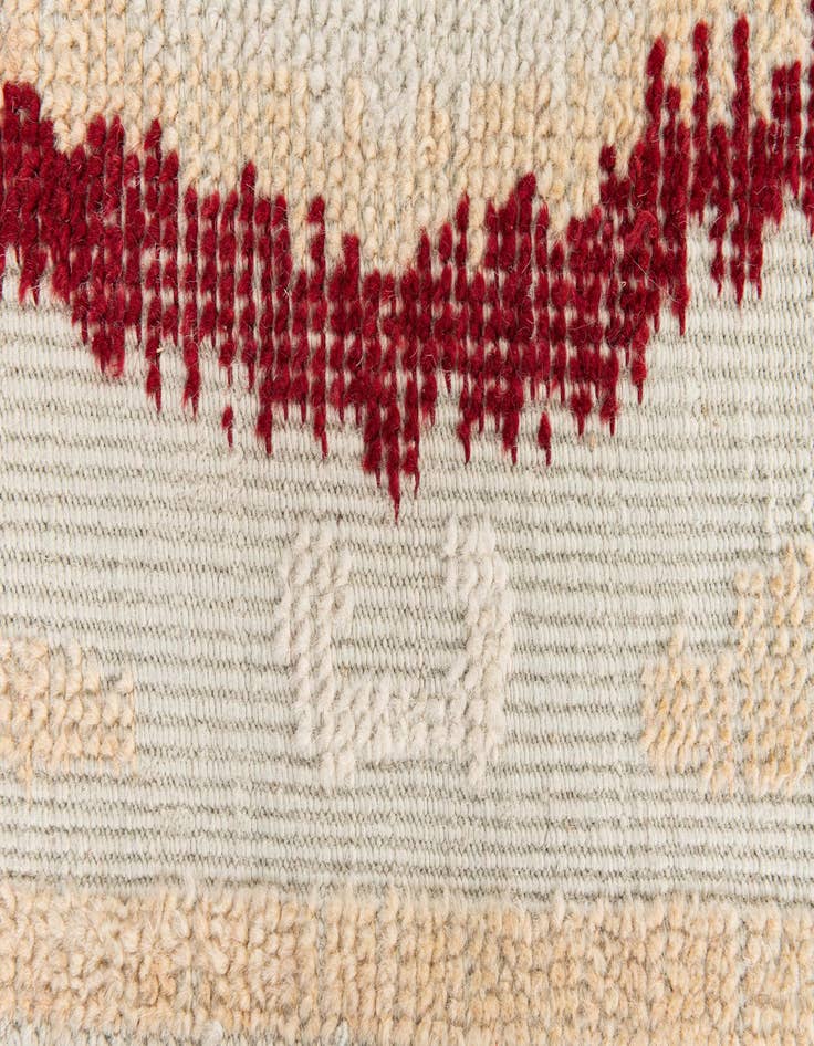 Detail image of  3' 3 x 12' 3  Hand Knotted Moroccan Wool Runner Rug